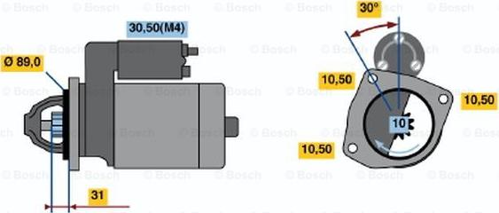 BOSCH 0 001 368 081 - Стартер autospares.lv