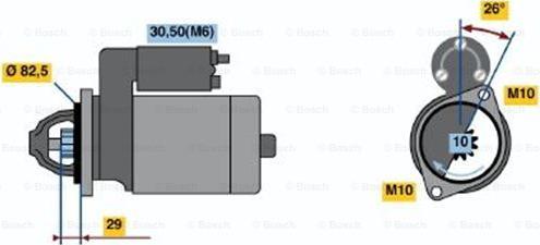 BOSCH 0 001 223 005 - Стартер autospares.lv