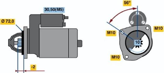 BOSCH 0 001 223 014 - Стартер autospares.lv