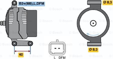 BOSCH 0 124 415 014 - Генератор autospares.lv