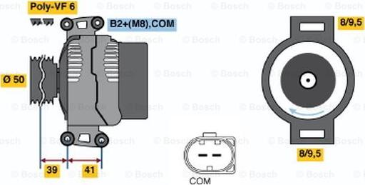 BOSCH 0 124 515 098 - Генератор autospares.lv