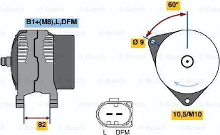 BOSCH 0 124 515 058 - Генератор autospares.lv