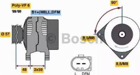 BOSCH 0124525090 - Генератор autospares.lv