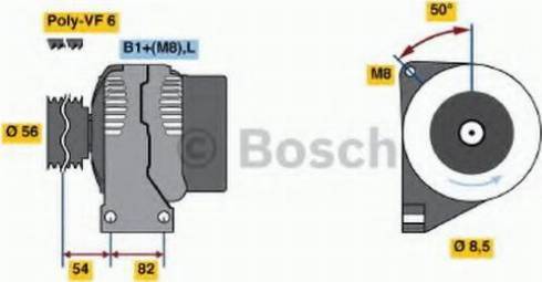 BOSCH 0 124 525 014 - Генератор autospares.lv