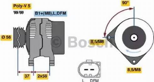 BOSCH 0124615021 - Генератор autospares.lv