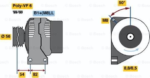 BOSCH 0124625003 - Генератор autospares.lv