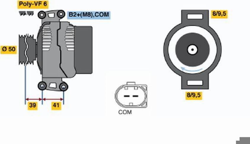 BOSCH 0124325072 - Генератор autospares.lv