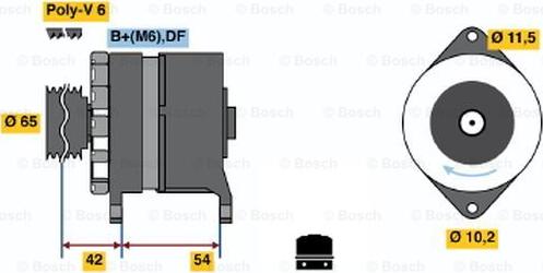 BOSCH 0 120 450 028 - Генератор autospares.lv