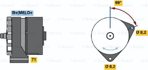 BOSCH 0 120 469 992 - Генератор autospares.lv