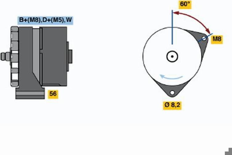 BOSCH 0 120 469 931 - Шкив генератора, муфта autospares.lv