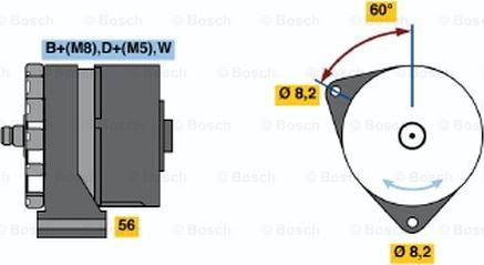 BOSCH 0 986 041 840 - Генератор autospares.lv