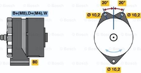 BOSCH 0 120 469 562 - Генератор autospares.lv