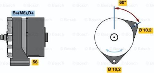 BOSCH 0 120 469 684 - Генератор autospares.lv