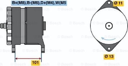 BOSCH 0 120 469 044 - Генератор autospares.lv