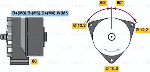 BOSCH 0 120 469 796 - Генератор autospares.lv