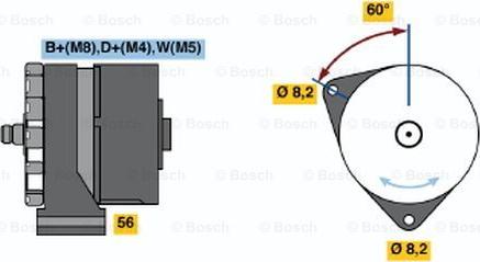 BOSCH 0 120 469 030 - Генератор autospares.lv