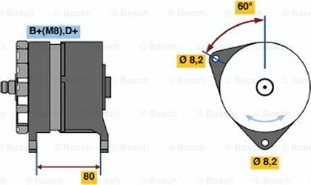 BOSCH 0 120 468 042 - Генератор autospares.lv