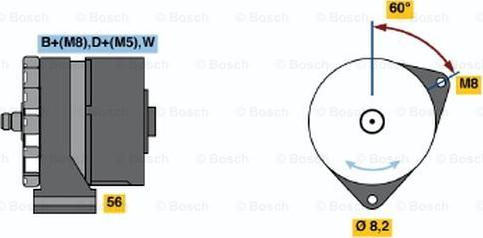 BOSCH 0 120 468 080 - Генератор autospares.lv