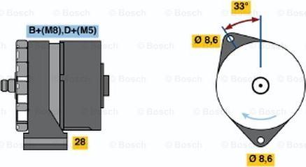 BOSCH 0 120 468 030 - Генератор autospares.lv