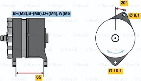 BOSCH 0 120 468 140 - Генератор autospares.lv