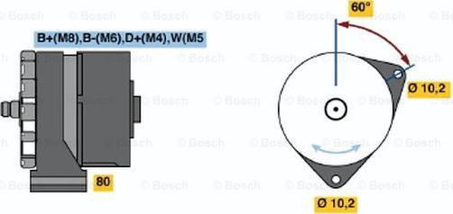 BOSCH 0 120 468 142 - Генератор autospares.lv