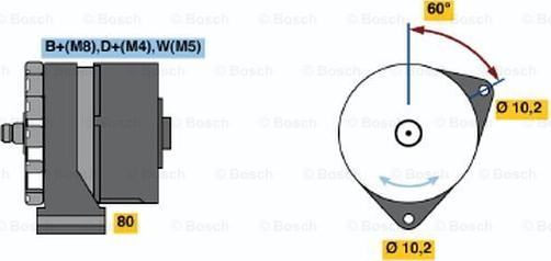 BOSCH 0 120 468 155 - Генератор autospares.lv