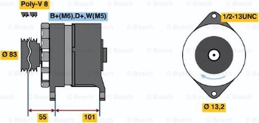 BOSCH 0 120 468 163 - Генератор autospares.lv