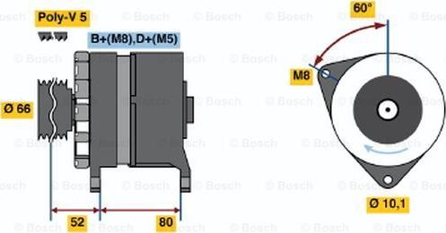 BOSCH 0 120 468 108 - Генератор autospares.lv