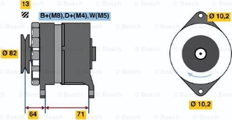 BOSCH 0 120 468 116 - Генератор autospares.lv