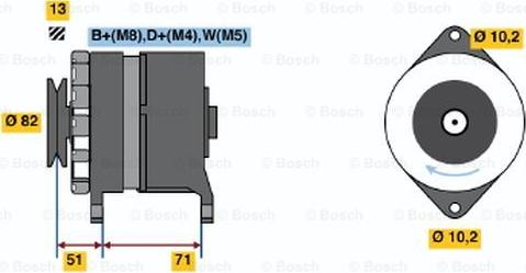 BOSCH 0 120 468 130 - Генератор autospares.lv