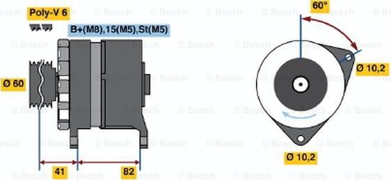 BOSCH 0 120 468 128 - Генератор autospares.lv