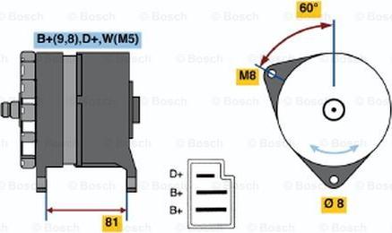 BOSCH 0 120 489 090 - Генератор autospares.lv