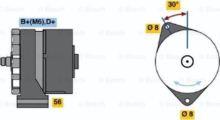 BOSCH 0 120 489 030 - Генератор autospares.lv