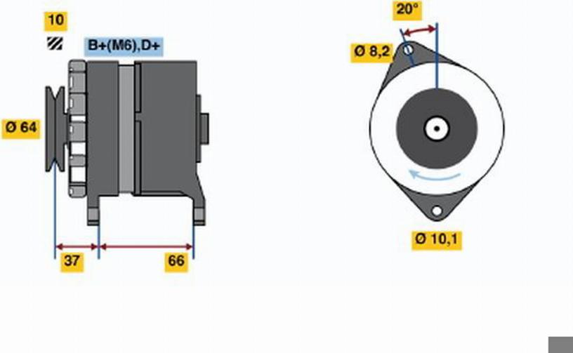 BOSCH 0 120 489 190 - Генератор autospares.lv