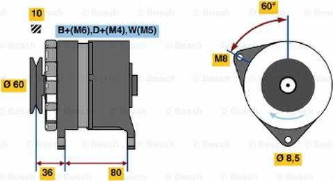 BOSCH 0 120 489 347 - Генератор autospares.lv