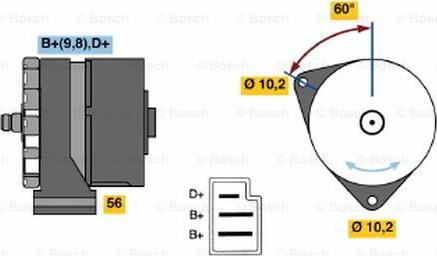 BOSCH 0 120 489 328 - Генератор autospares.lv