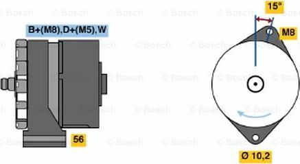 BOSCH 0 120 489 376 - Генератор autospares.lv