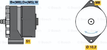 BOSCH 0 120 488 285 - Генератор autospares.lv