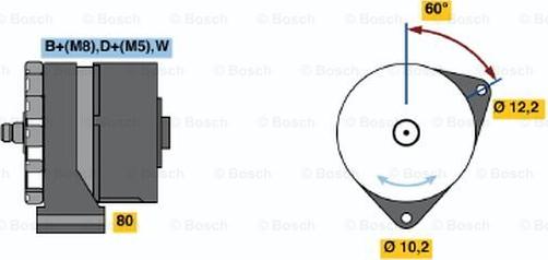 BOSCH 0 120 484 024 - Генератор autospares.lv