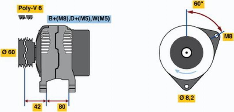 BOSCH 0120485030 - Генератор autospares.lv