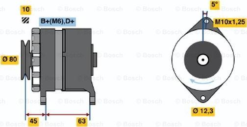 BOSCH 0 120 488 280 - Генератор autospares.lv