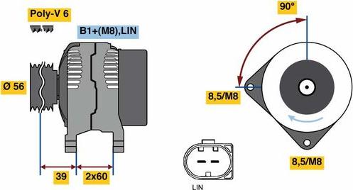 BOSCH 0121715051 - Генератор autospares.lv