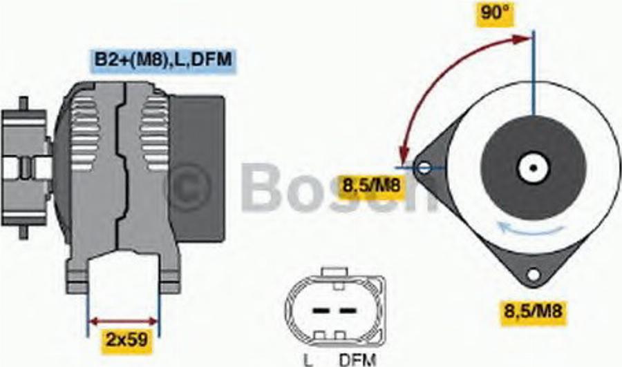 BOSCH 0 121 715 004 - Генератор autospares.lv