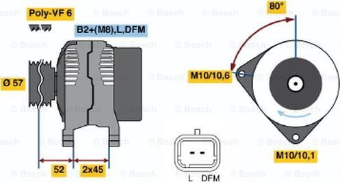 BOSCH 0 121 715 101 - Генератор autospares.lv