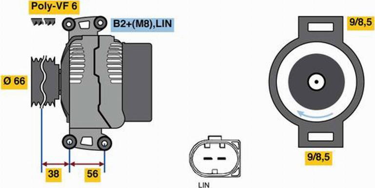 BOSCH 0 121 715 078 - Генератор autospares.lv