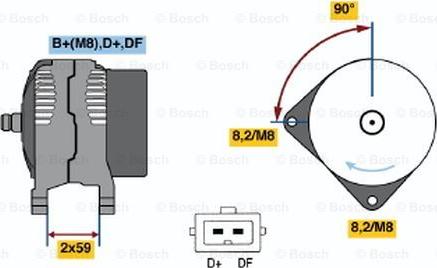 BOSCH 0 123 515 018 - Генератор autospares.lv