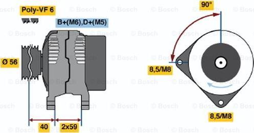 BOSCH 0 123 510 109 - Генератор autospares.lv