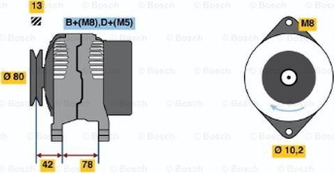 BOSCH 0 123 310 033 - Генератор autospares.lv