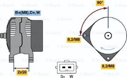 BOSCH 0 123 310 032 - Генератор autospares.lv