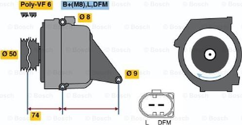 BOSCH 0 122 0AA 1A0 - Генератор autospares.lv